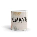 Rish Vinaya Texture Name Theme Printed Multicolor Ceramic Coffee Mug, 350 Ml