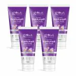 Globus Naturals Ayurvedic Kumkumadi Face Scrub, Enriched with Walnut & Lotus Extract, Suitable For All Skin Types, 100 gm Each (pack of 5)