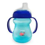 LuvLap Moby Little Spout Sipper for Infant/Toddler, 240ml, Anti-Spill Sippy Cup with Soft Silicone Spout BPA Free, 6m+ (Blue)