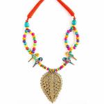 Shilpogram Brass Multicolor Dokra Jewellery Dhokra Necklace For Women
