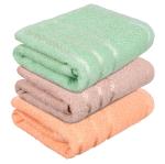 Kuber Industries Face Towel | Towels for Facewash | Towels for Gym | Facewash for Travel | Towels for Daily use | Workout Hand Towel | Lining Design | 14x21 Inch | Pack of 3 | Multi