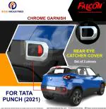 FALCON CAR REAR EYE CAT COVER CHROME FOR TATA PUNCH