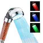 Hasthip Silver Abs Hand Shower For Bathroom With Water Temperature Control Led Flash