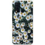 MobiEra Vivo Y30 Black and Daisy Design Plastic Hard Case Cover
