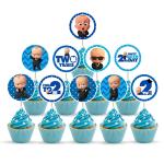 Zyozique 10 pcs Boss Baby Cupcake Toppers 2nd Birthday Cake Decorations for Boss Baby Themed 2nd Birthday Party Decorations Baby Shower Supplies and favors Cupcake Topper