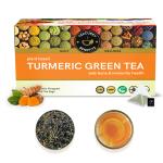 TEACURRY Turmeric Green Tea (1 Month Pack, 30 Tea Bags)- Helps with Joint Pain, Ulcer, Heart.