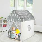 Babies Bloom Grey and White Jumbo Play Tent House for Kids |Kids Teepee Tent with Non-Slip Padded Mat Kids| Play Tent | Playard| Playhouse Big Portable Kids Tent Children| Tent House