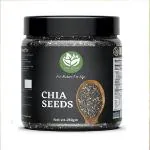 Go Vegan Raw Unroasted Chia Seeds - 250 Gram Jar Pack | Omega 3 and Fiber for Weight Loss