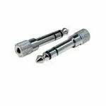 SeCro 6.35mm Male To 3.5mm Female Stereo Jack Headphone Adapter Converter - (Pack Of 2) Silver