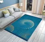 Multitex Hexa acrylic Carpet Aqua - 5x7