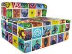 Marvel Avengers Premium Velvet Fabric Sofa Cum Bed Features Avengers Assemble Size 3ft x 6ft Single