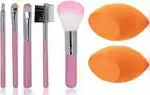 Lenon Professional Make Up Brushes Pack of 5 with 2 Pcs Blender (2 Items in the set)