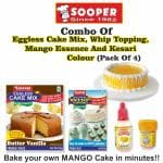 SOOPER CAKE MIX + WHIPPING CREAM MIX + MANGO ESSENCE + KESARI COLOUR Topping Powder (330 g)