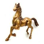 ROYALSTUFFS Brass Running Horse Showpiece Statues, Height 11 Inch