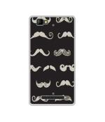 Casotec Mustache Design Printed Silicon Soft TPU Back Case Cover for Lyf Wind 7S