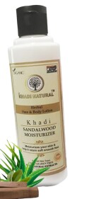 Khadi Natural Sandalwood Moisturizer 210ml | Nourishing and Hydrating Skin Care