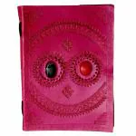 pranjals house Pink Leather Handmade Diary 100 Pages