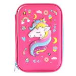 Samvardhan Unicorn Embossed Large Capacity Hardtop Pencil Case - Students School Supply Organizer Box Pen Pouch Holder for Kids Boys Girls Toddlers