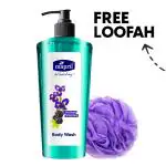 Mapril Body Wash (Shower Gel) Natural for Deep Cleansing Tan/Dirt & Body Acne Remover Long Lasting Refreshing Fragrance with Iris Blackberry All Day Bodywash All Skin Types with Loofah-250ml