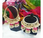 Gyaan Jewels Handmade Jhumki Earring Pink for (Women and Girls)