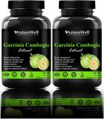 Naturewell Natural And Garcinia Cambogia 70% For Fat Burn, 60 Capsules Each (Pack Of 2)