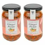 The Date House Exquisite Flavor Ginger Pickle|Delicious Taste of India Ginger Pickle|Adrak Ka Achar, Delicious Ginger Achar|No Preservatives|100% Plastic Free Packaging - 350gm Each Pack of 2