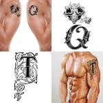 Ordershock Waterproof QT Name Letter Temporary Body Tattoo (Pack of 2)