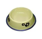 PINDIA Stainless Steel Antiskid Pet, Dog Feeding Bowl for Water & Food (Cream, 22 cm)