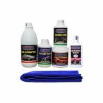 Indopower Ff825-CAR SHAMPOO 500ml+ CAR 5X RUBBING POLISH 250ml+ CAR WAX POLISH 250ml+ scratch remover 200gm car microfiber cloth Blue