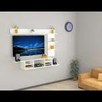 ANKIT CRAFTS Wall Mounted Wooden Made TV Unit/TV Panel/TV Showcase/TV Stand/Led Panel/Entertainment Unit for up to 65 Inch TV DIY - Do it Yourself Installation