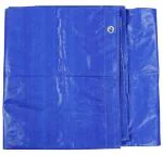 MIPATEX 200 GSM Tarpaulin Sheet with Aluminium Eyelets Blue 15 X 15 ft