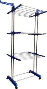 Tnc Blue Steel Plastic Ceiling Cloth Dryer Stand T-Cds-3Tier-B2Ss-0221