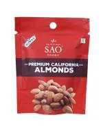 SAO FOODS Roasted & Unsalted Premium California Almonds Rs.20 each (20 small packs of 12gm each)