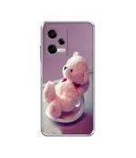 Casotec Cute Teddy Bear Design Printed Silicon Soft TPU Back Case Cover Redmi Note 12 5G