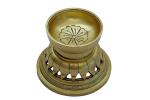 Kalarambh Brass Round Shape Diya / Deepak / Divi for Home Pooja Puja Mandir Temple Decor Collectible Handicraft Art, Yellow, 4 x 4 x 2.6 Inch (L x W x H)