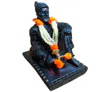 S A GIFTS Sai Amrut Chhatrapati Shivaji Maharaj The Legend of Maharashtra Statue Matte Finish (Black)