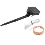 GIGAWATTS GW-501-100 Solar Powered Copper Wire Ground String Lights Garden Decor Lamps Night Lantern for Lawn Pathway and Parks