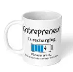 Akipi Entrepreneur is Recharging Please Wait Ceramic Coffee Mug 11oz