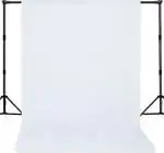 Cam Cart Photography Studio Backdrop for Event Shoot and Vedio Recording (8 X 9 ft , White)