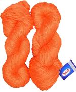 Simi Enterprise Orange Wool Popeye Wool Hank Hand Knitting Wool, Art Craft Soft Fingering Crochet Hook Yarn, Needle Knitting Yarn Thread Dyed, 200 G