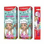 Colgate Kids Barbie Toothpaste (80g) And Toothbrush (Pack Of 2)