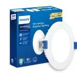 PHILIPS Astra Glow 5 Watts Round Led Downlighter | Recessed Led Downlight for False Ceiling | Led Ceiling Light for Home and Hall | Cut Out: 3 Inch, Cool Day Light, Pack of 1, Flanged