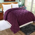 A Homes Grace Purple Polyester Pinch Pleat Double Bed Comforter For All Seasons, 220 X 240 cm