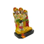 DARIDRA BHANJAN - Lord Ram Darbar Statue for Home Temple Fiber | Decor Marble Ram Darbar with Sita Laxman Hanuman Statue Murti Idol for Pooja Room.