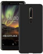 XOVO Back Cover for Nokia 6.1 (Black, Dual Protection, Silicon, Pack of 1)