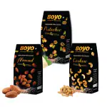 BOYO Premium Nuts Combo Pack 600g - Roasted Cashews 200g , Roasted Almond 200g , Roasted Pistachio 200g
