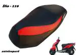 autoleopard Honda dio 110 cc scooty seat Cover,Blue Black Dual Colour, PU Leather,Water Proof,Scratch Proof Crack Proof (Red,Black)