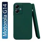 Knotyy Back Cover for MOTOROLA g14 (Green, Flexible, Silicon, Pack of: 1)