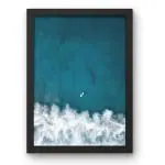 ZIG ZAG Elevate Your Space with Stunning Resin Art Laminated Wall Art in Black Frame