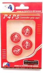 TMG Designer Series Thumb Grip for PS5,PS4,PS3, Xbox One, Xbox 360 and NS-PRO (4Pcs) Red